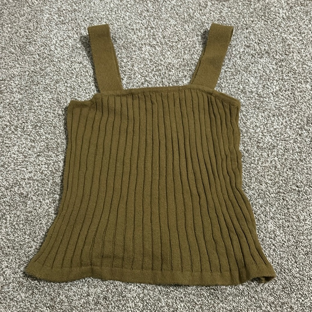 madewell army green tank top